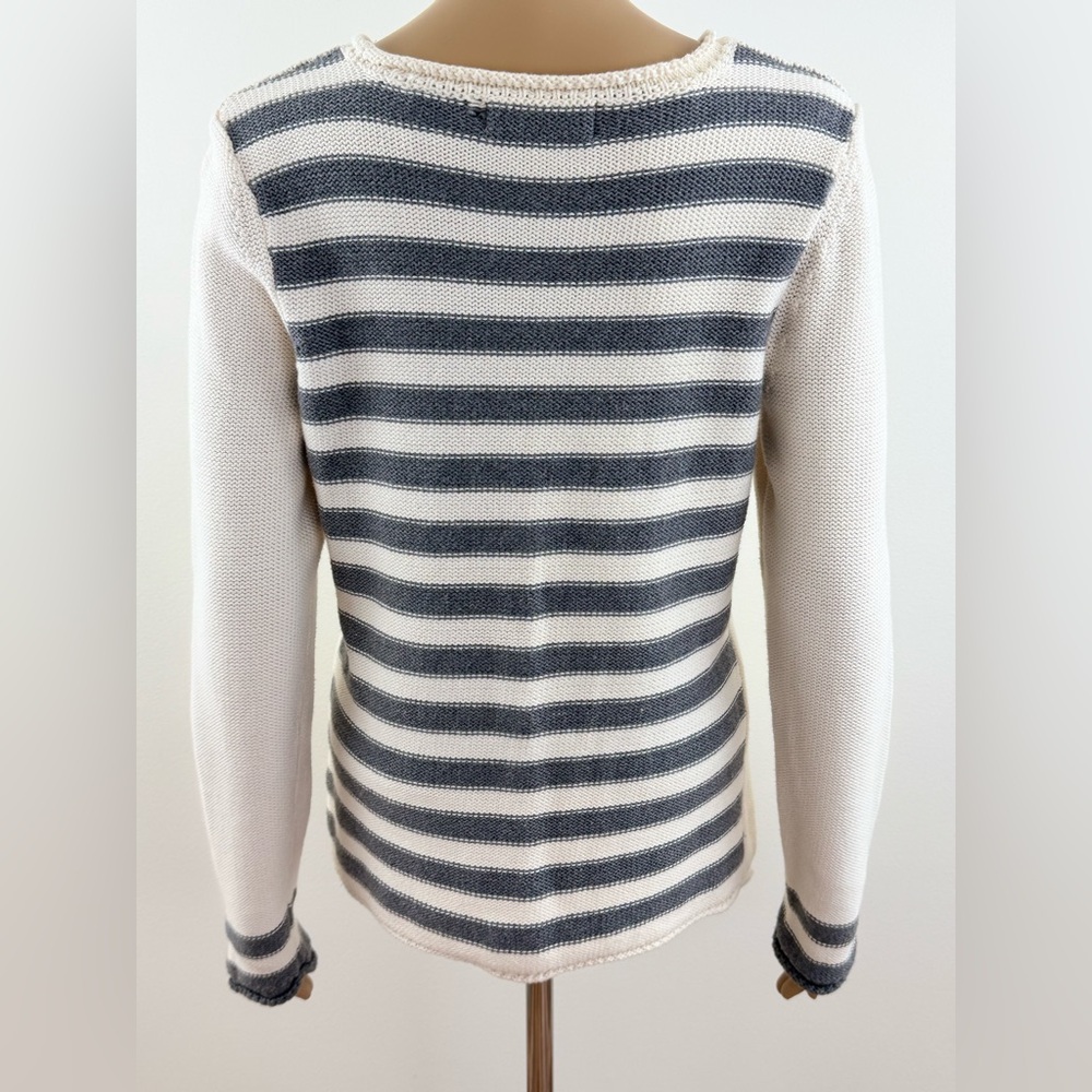 Liz Claiborne Long Sleeve Knit Pullover Sweater, Blue Star Design Women's Size M - Picture 4 of 16